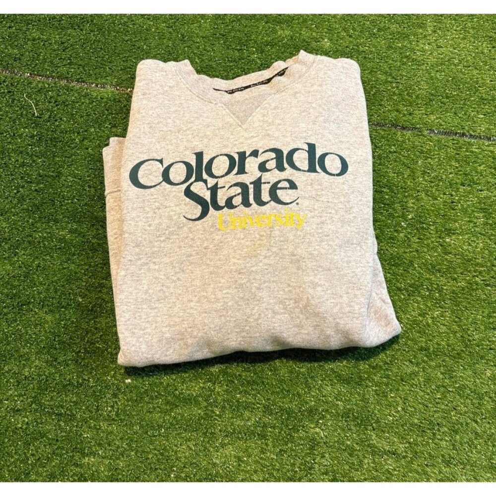 Vintage Colorado State Rams sweatshirt mens large gray green Y2K crewneck RK
